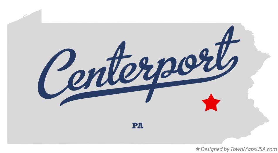 Map of Centerport Pennsylvania PA