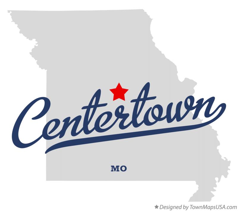 Map of Centertown Missouri MO