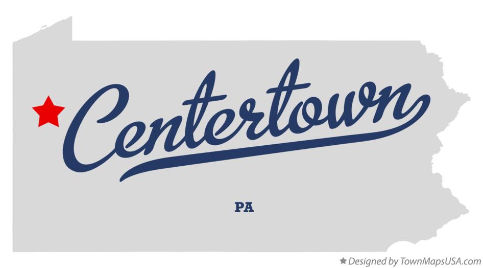 Map of Centertown Pennsylvania PA