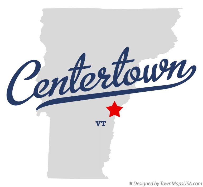 Map of Centertown Vermont VT