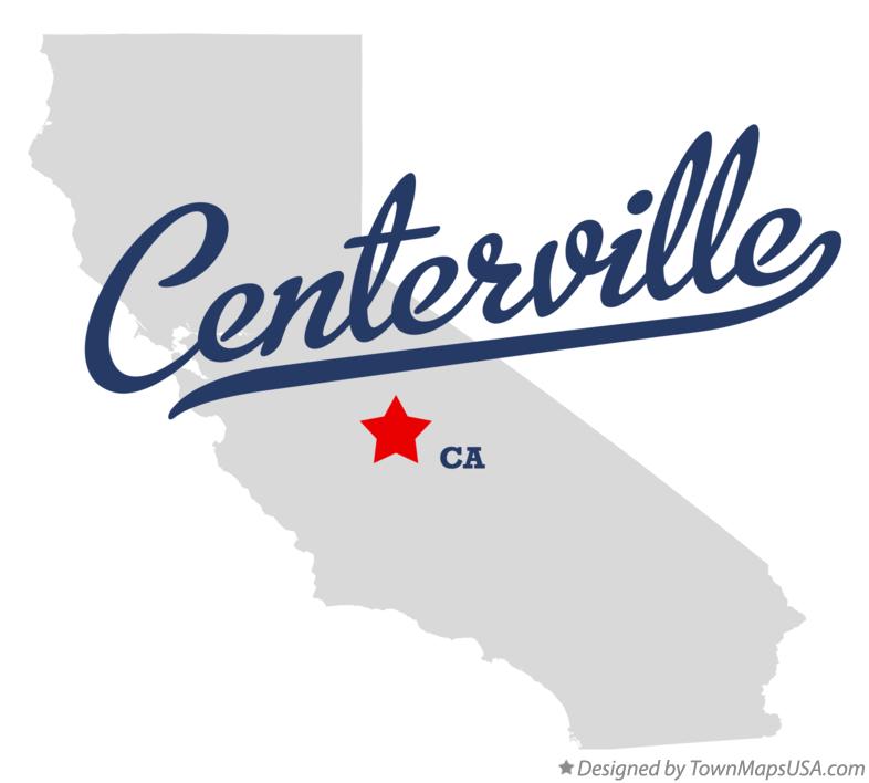 Map of Centerville California CA