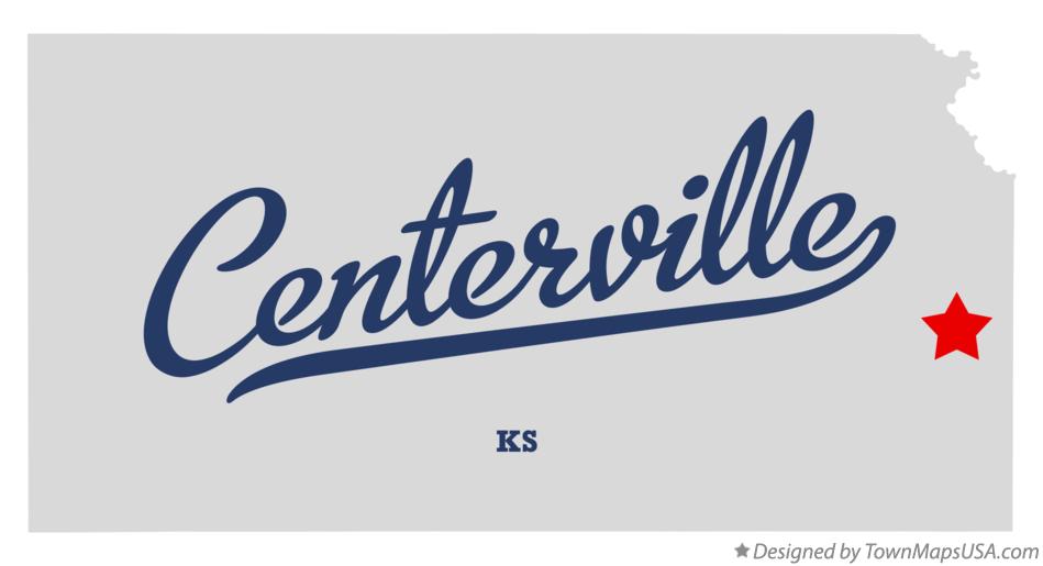 Map of Centerville Kansas KS