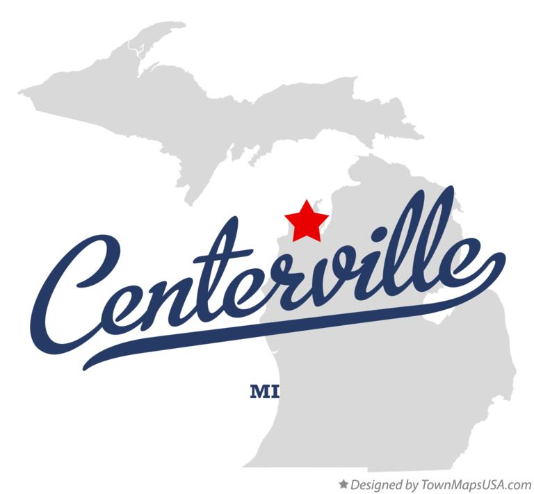 Map of Centerville Michigan MI