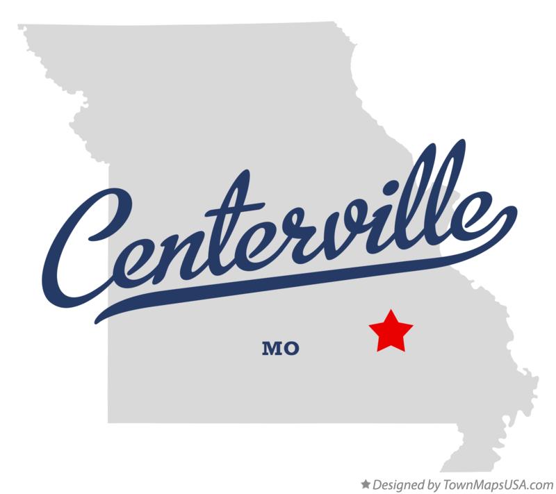 Map of Centerville Missouri MO