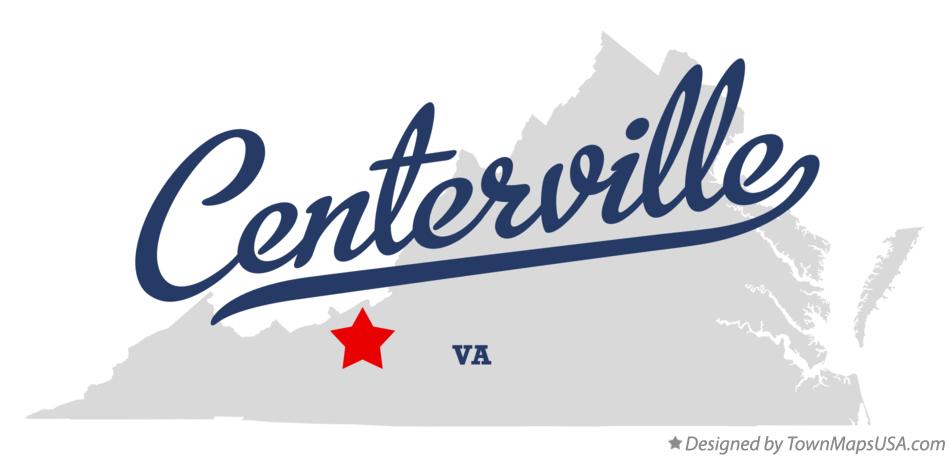 Map of Centerville Virginia VA