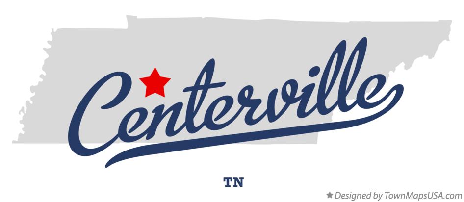 Map of Centerville Tennessee TN
