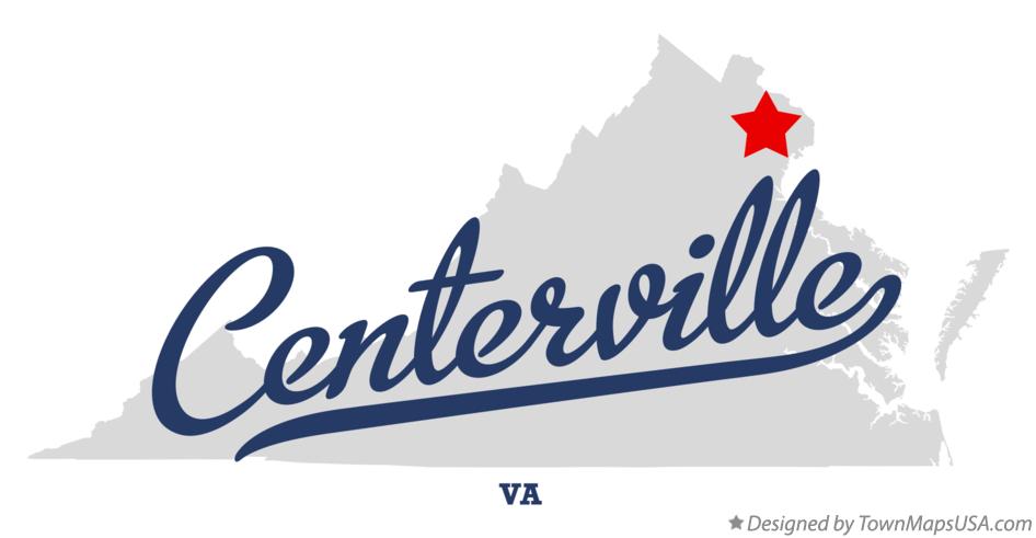 Map of Centerville Virginia VA