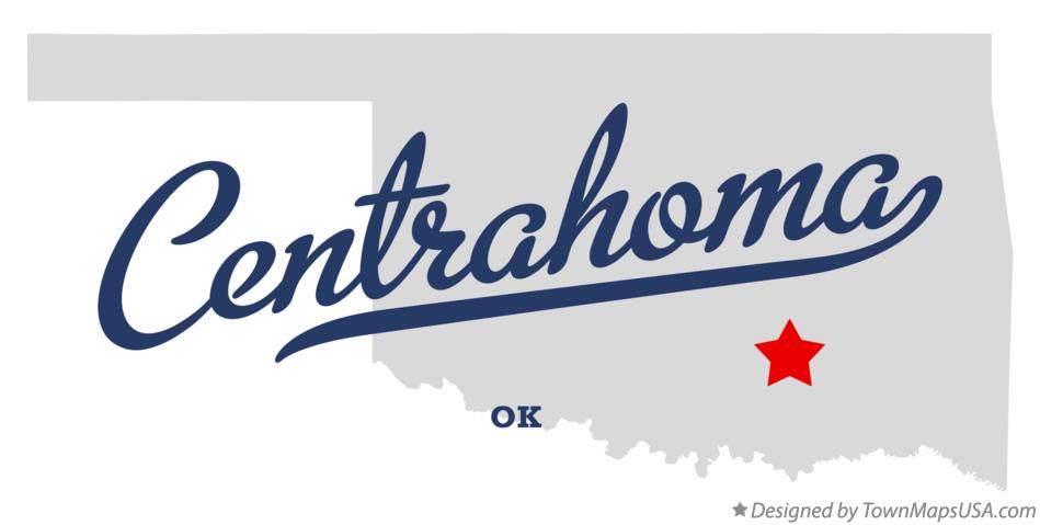 Map of Centrahoma Oklahoma OK