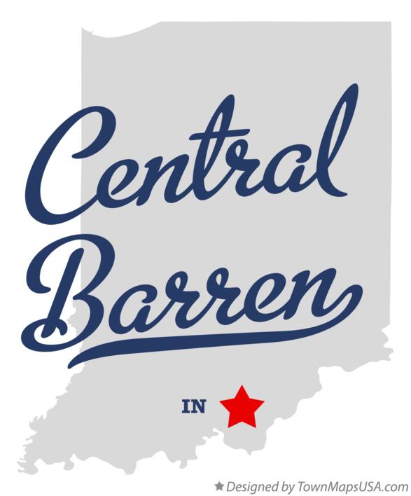 Map of Central Barren Indiana IN