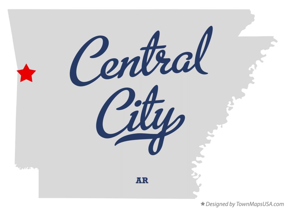 Map of Central City Arkansas AR