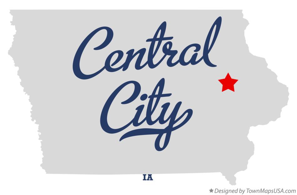 Map of Central City Iowa IA