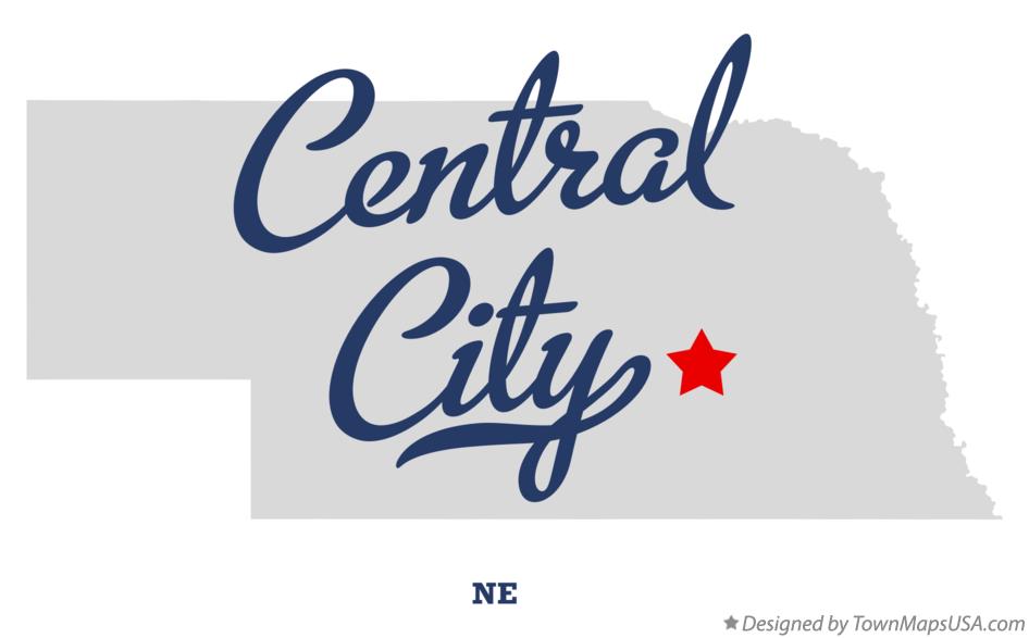 Map of Central City Nebraska NE