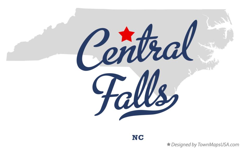 Map of Central Falls North Carolina NC