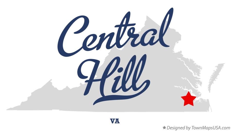 Map of Central Hill Virginia VA