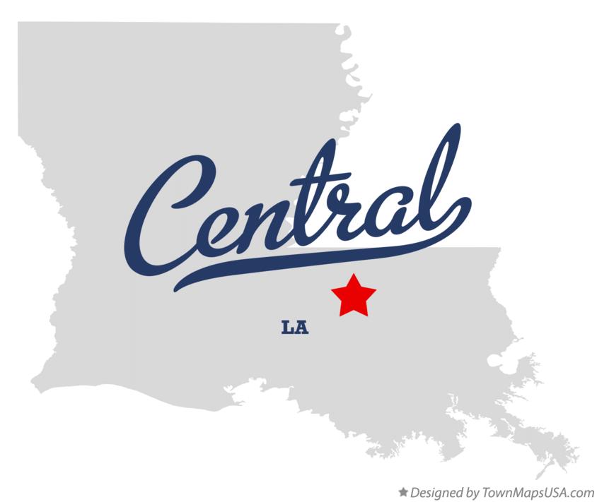 Map of Central Louisiana LA