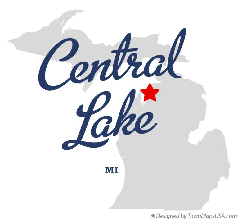 Map of Central Lake Michigan MI