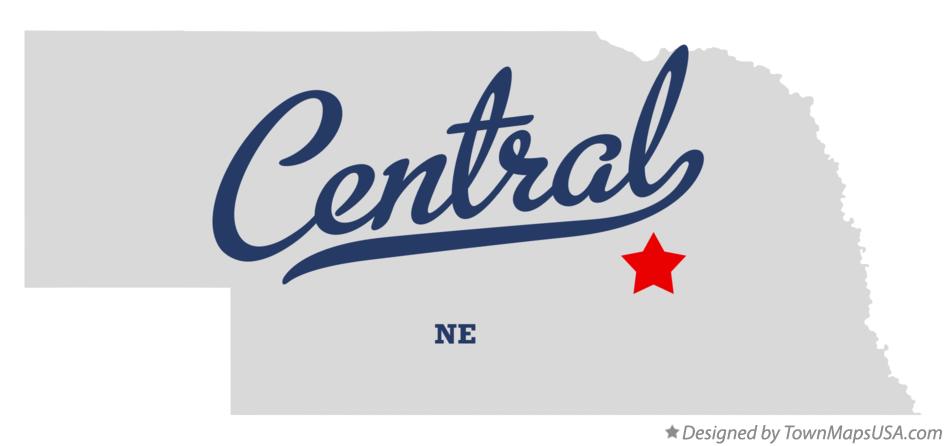 Map of Central Nebraska NE