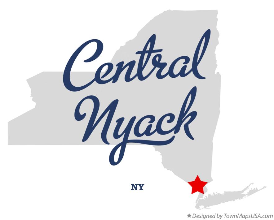 Map of Central Nyack New York NY