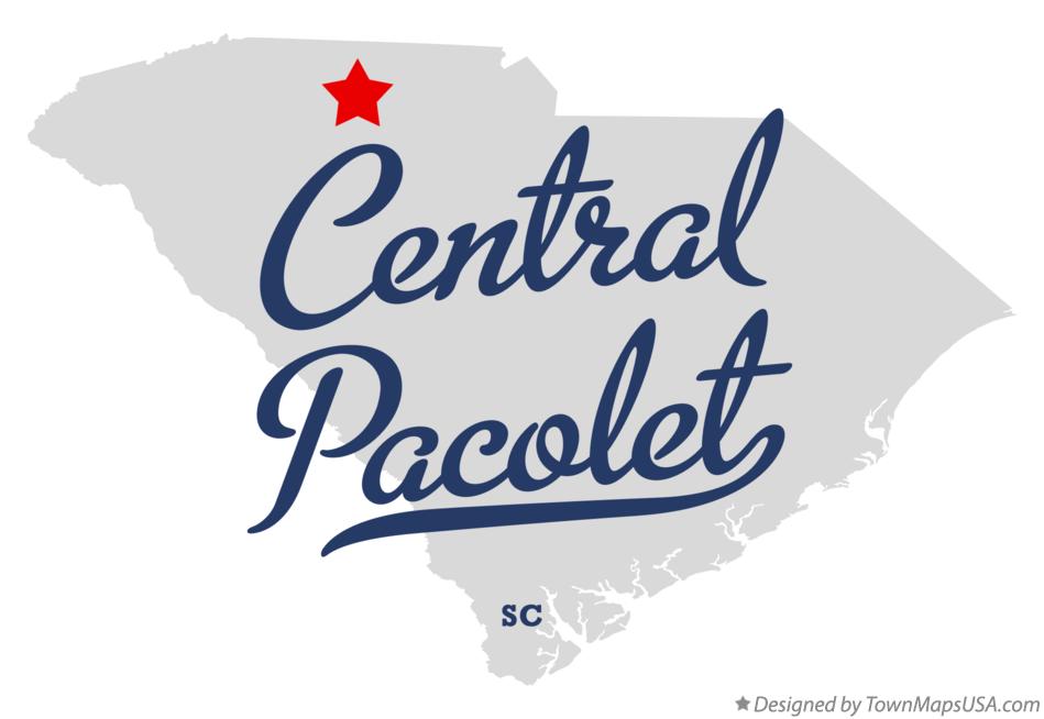 Map of Central Pacolet South Carolina SC