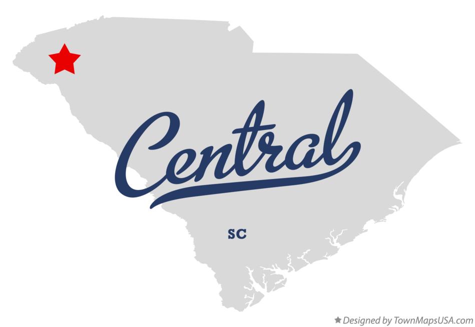 Map of Central South Carolina SC