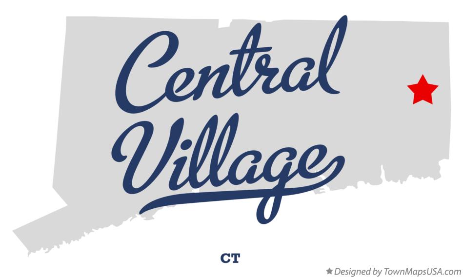 Map of Central Village Connecticut CT