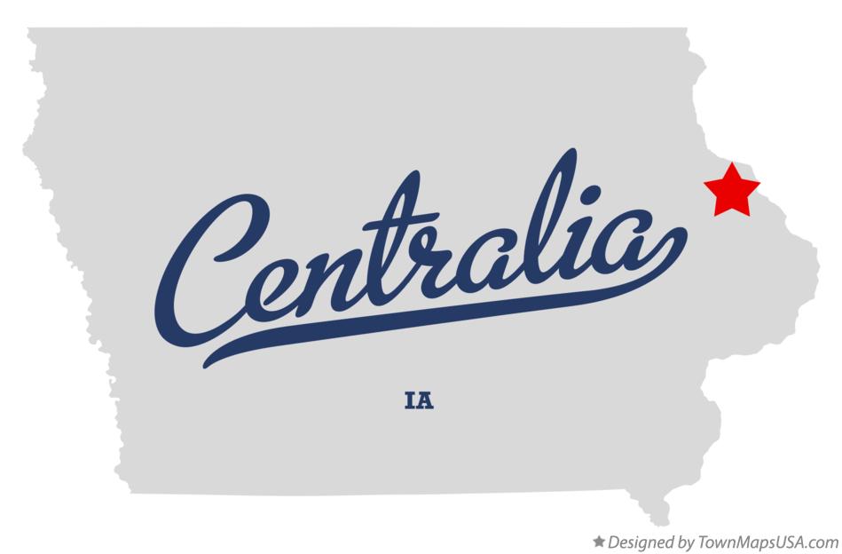 Map of Centralia Iowa IA