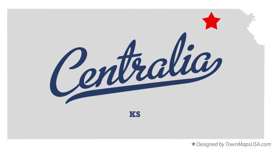 Map of Centralia Kansas KS