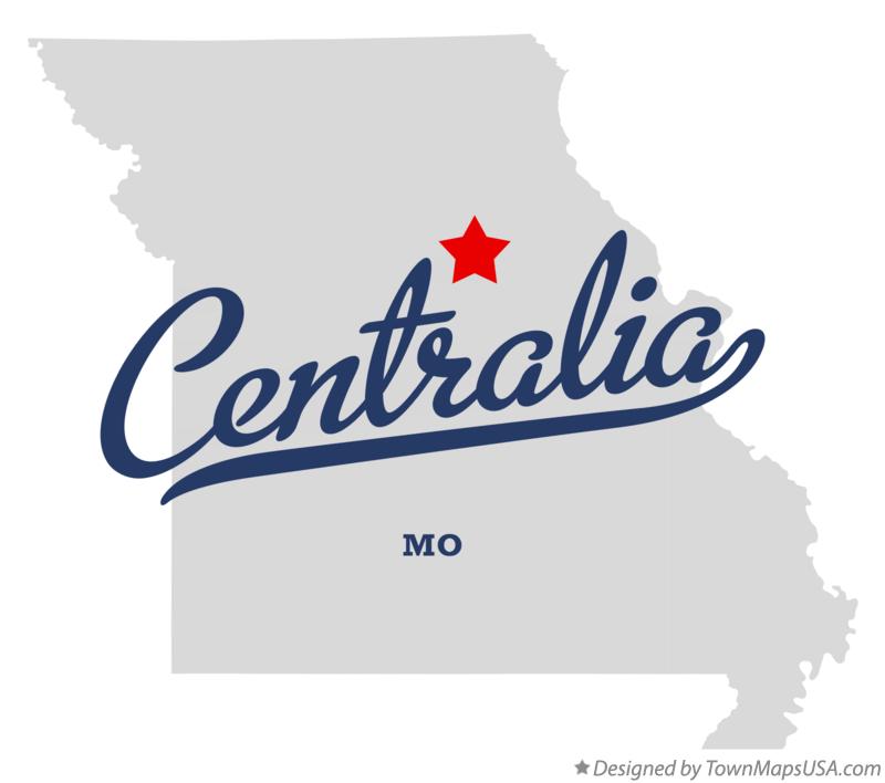 Map of Centralia Missouri MO