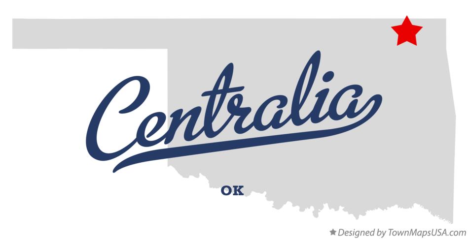 Map of Centralia Oklahoma OK