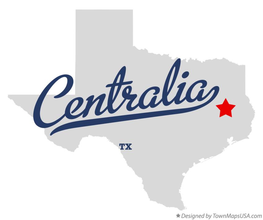 Map of Centralia Texas TX