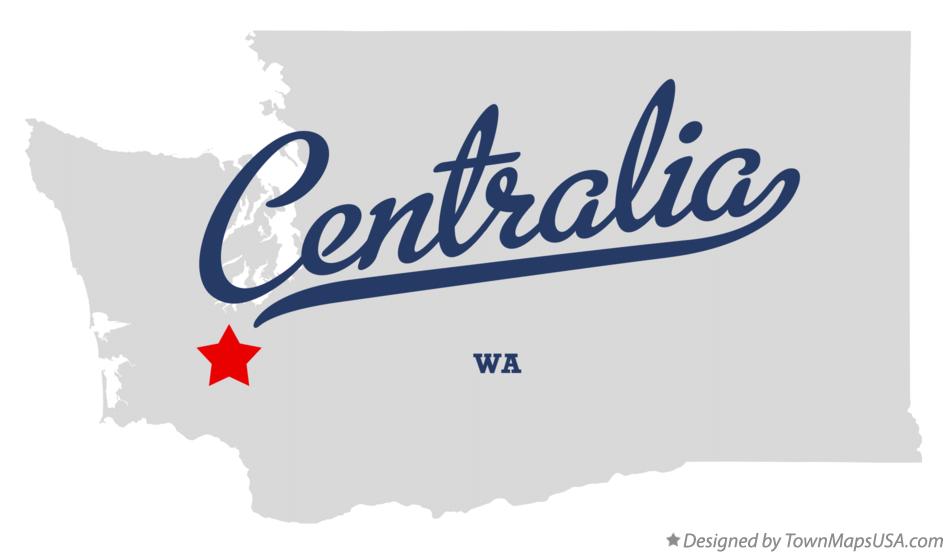 Map of Centralia Washington WA