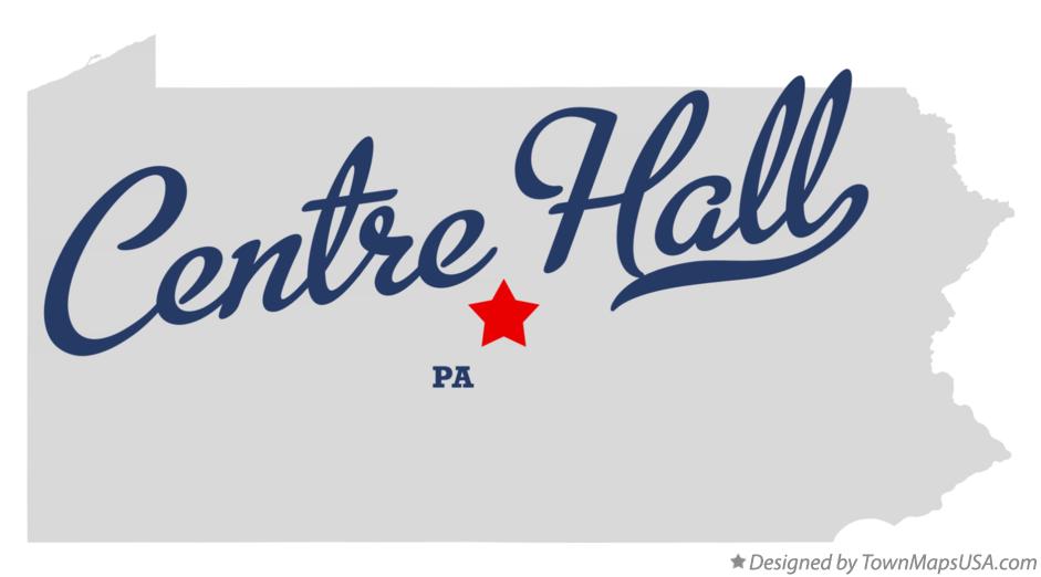 Map of Centre Hall Pennsylvania PA