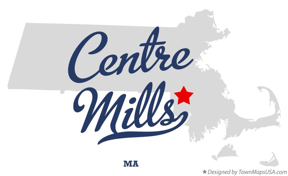 Map of Centre Mills Massachusetts MA