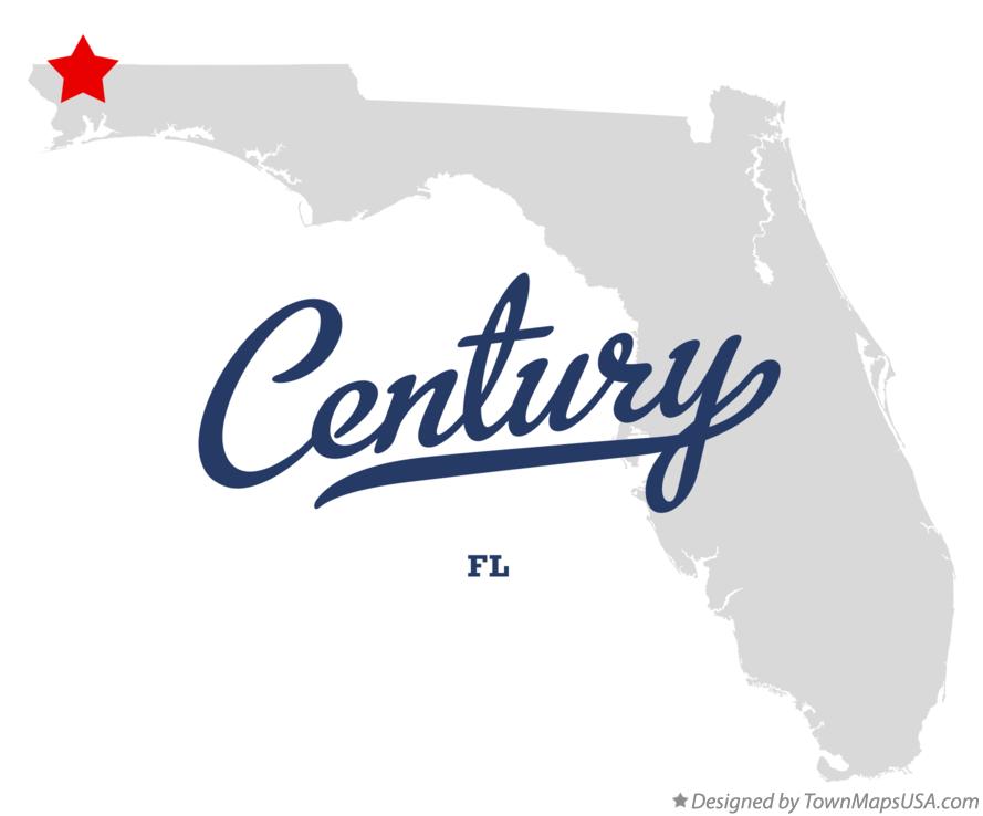Map of Century Florida FL