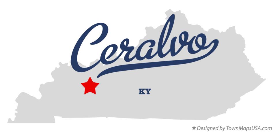 Map of Ceralvo Kentucky KY