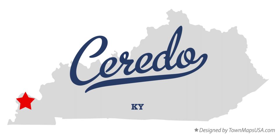 Map of Ceredo Kentucky KY