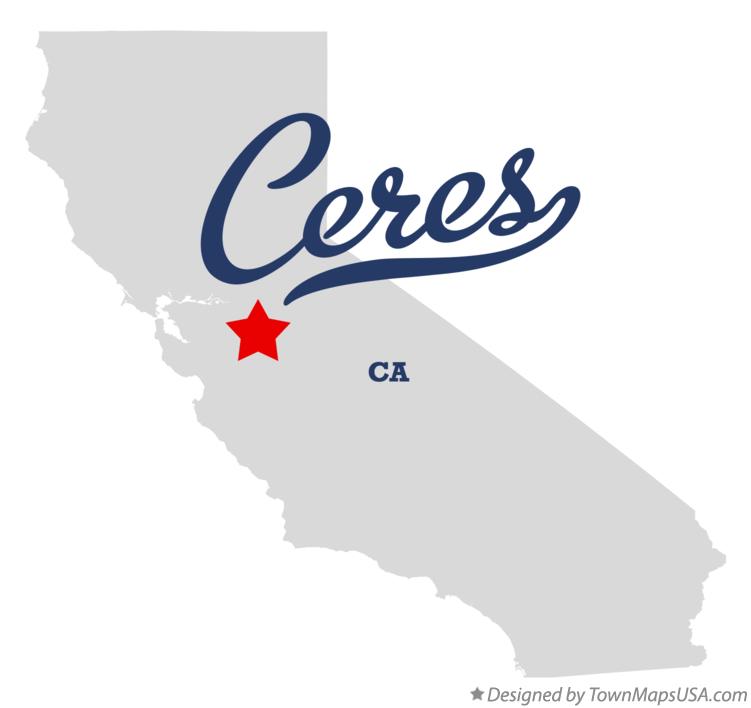 Map of Ceres California CA