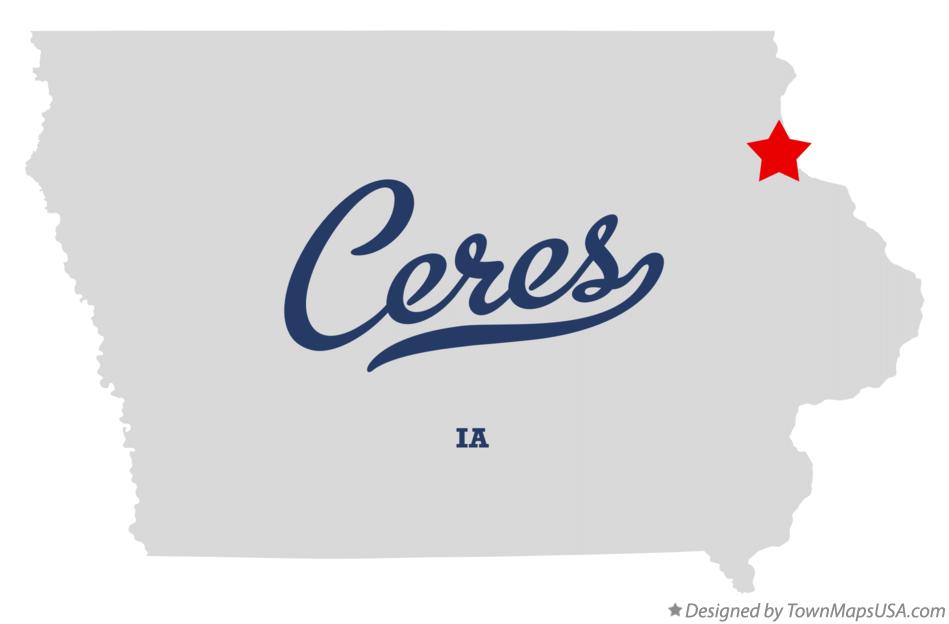 Map of Ceres Iowa IA