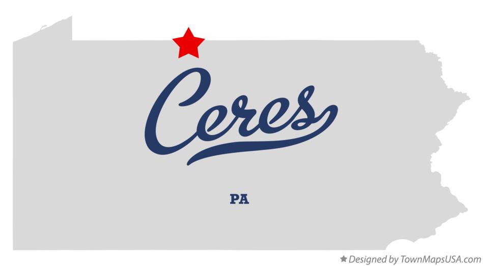 Map of Ceres Pennsylvania PA