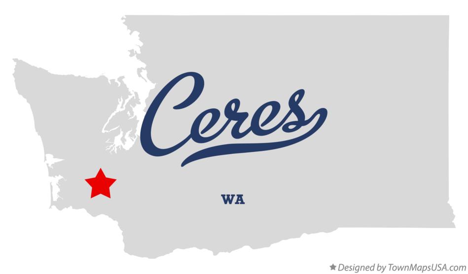 Map of Ceres Washington WA