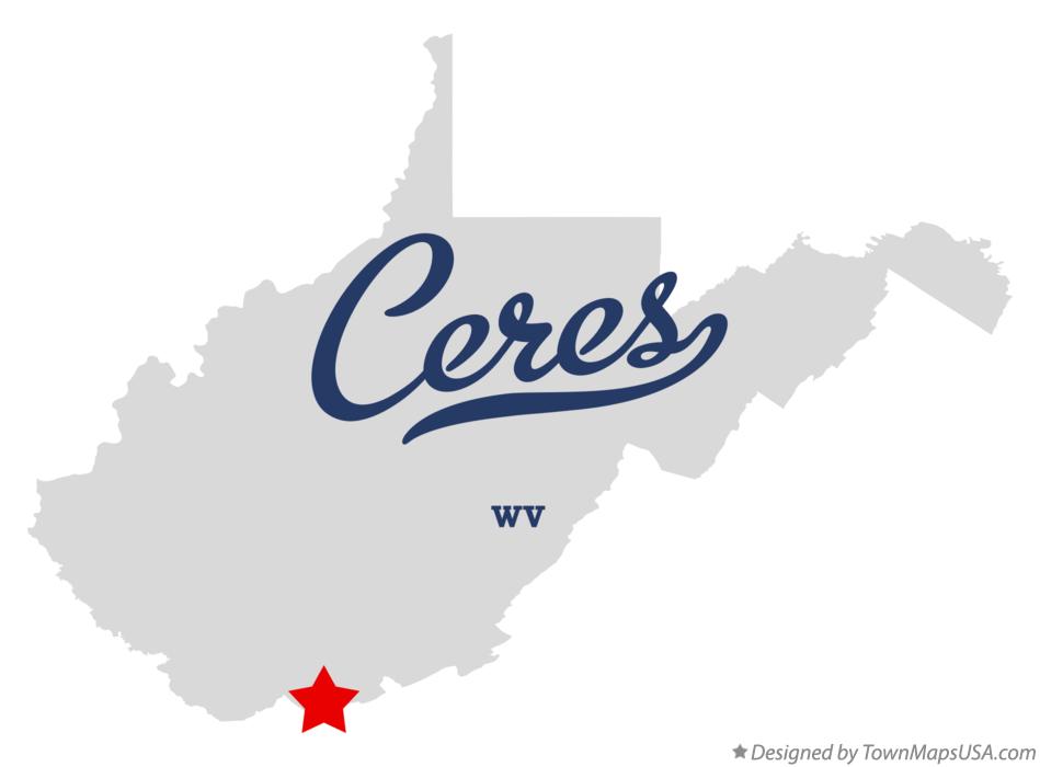 Map of Ceres West Virginia WV
