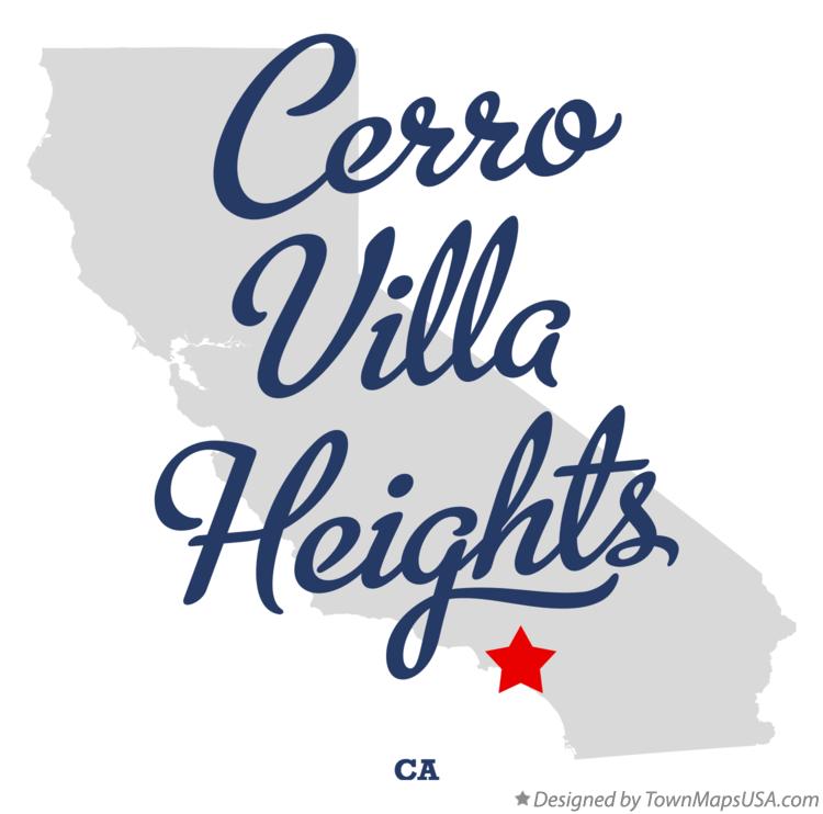Map of Cerro Villa Heights California CA