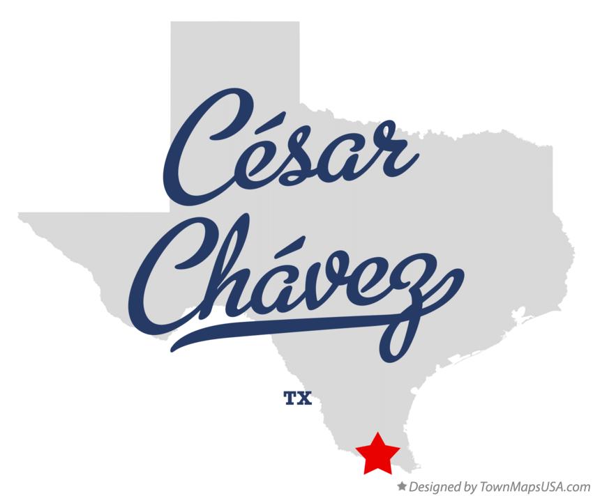 Map of César Chávez Texas TX