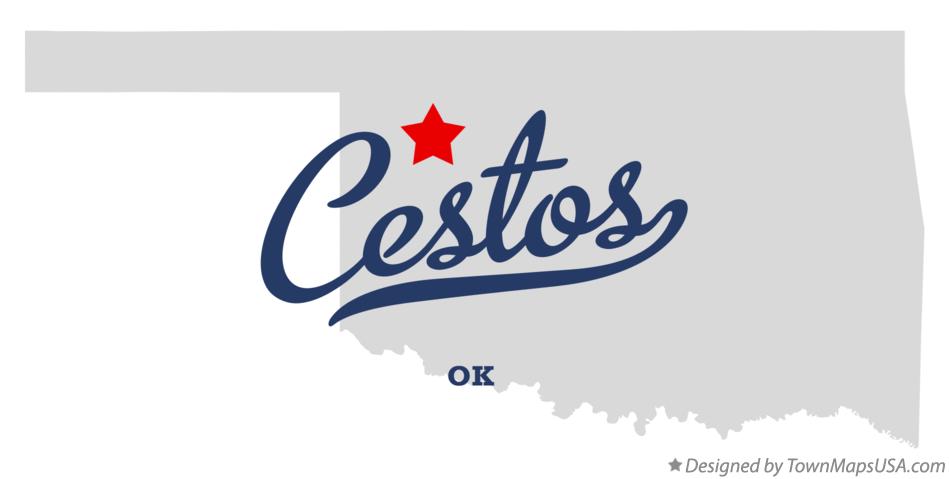 Map of Cestos Oklahoma OK