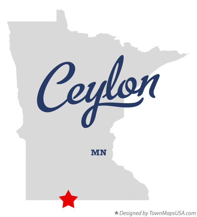 Map of Ceylon Minnesota MN