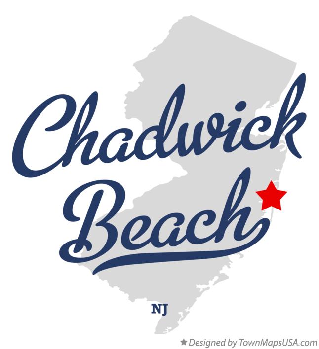 Map of Chadwick Beach New Jersey NJ