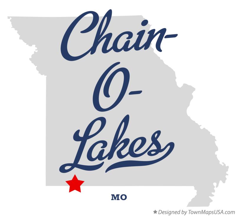 Map of Chain-O-Lakes Missouri MO