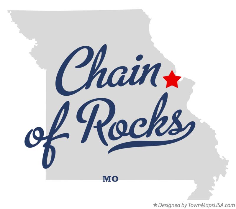 Map of Chain of Rocks Missouri MO