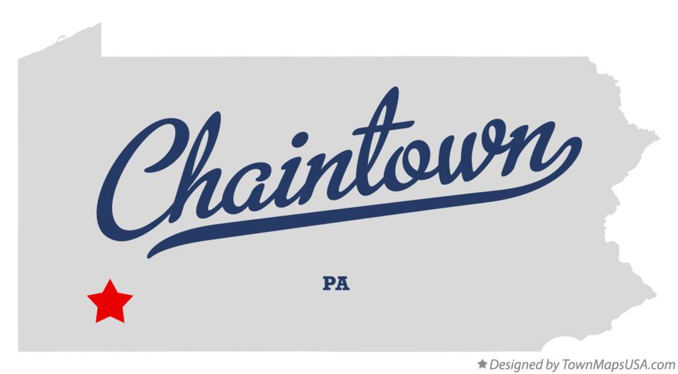 Map of Chaintown Pennsylvania PA