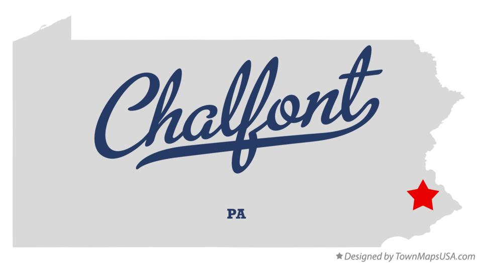 Map of Chalfont Pennsylvania PA